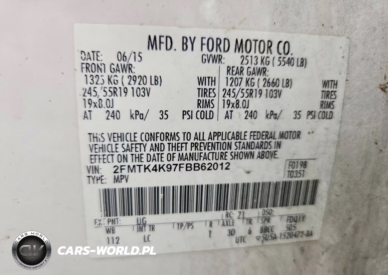 2015 Ford Edge Titanium VIN:2FMTK4K97FBB62012 - 13