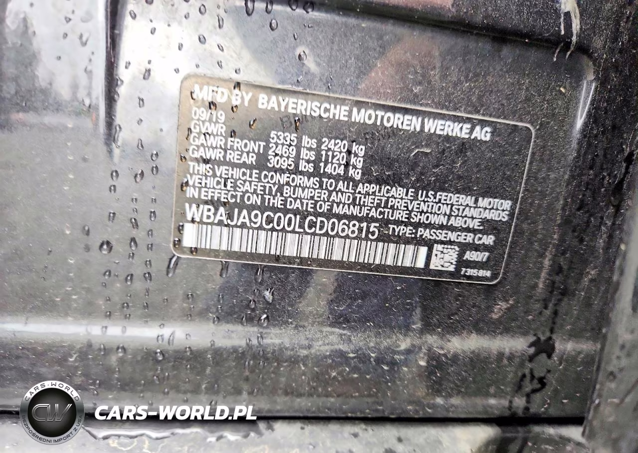 2020 BMW 530E VIN:WBAJA9C00LCD06815 - 12
