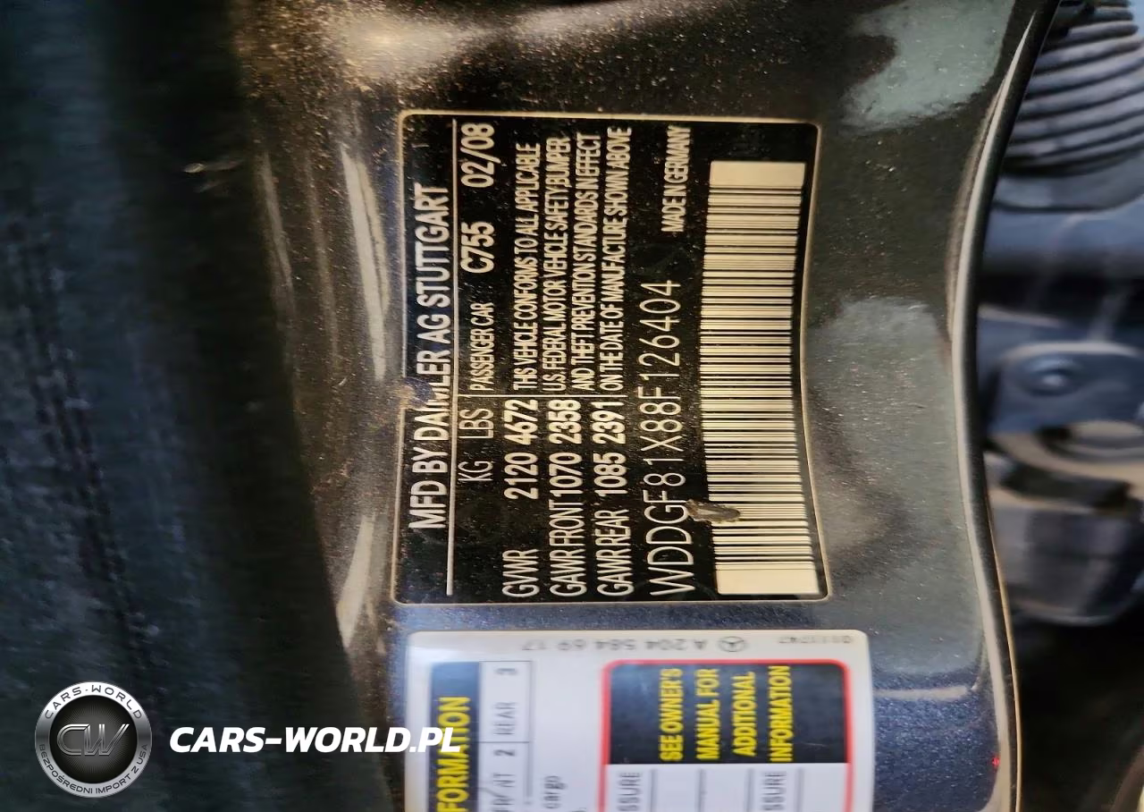 2008 Mercedes-Benz C 300 4Matic VIN:WDDGF81X88F126404 - 13