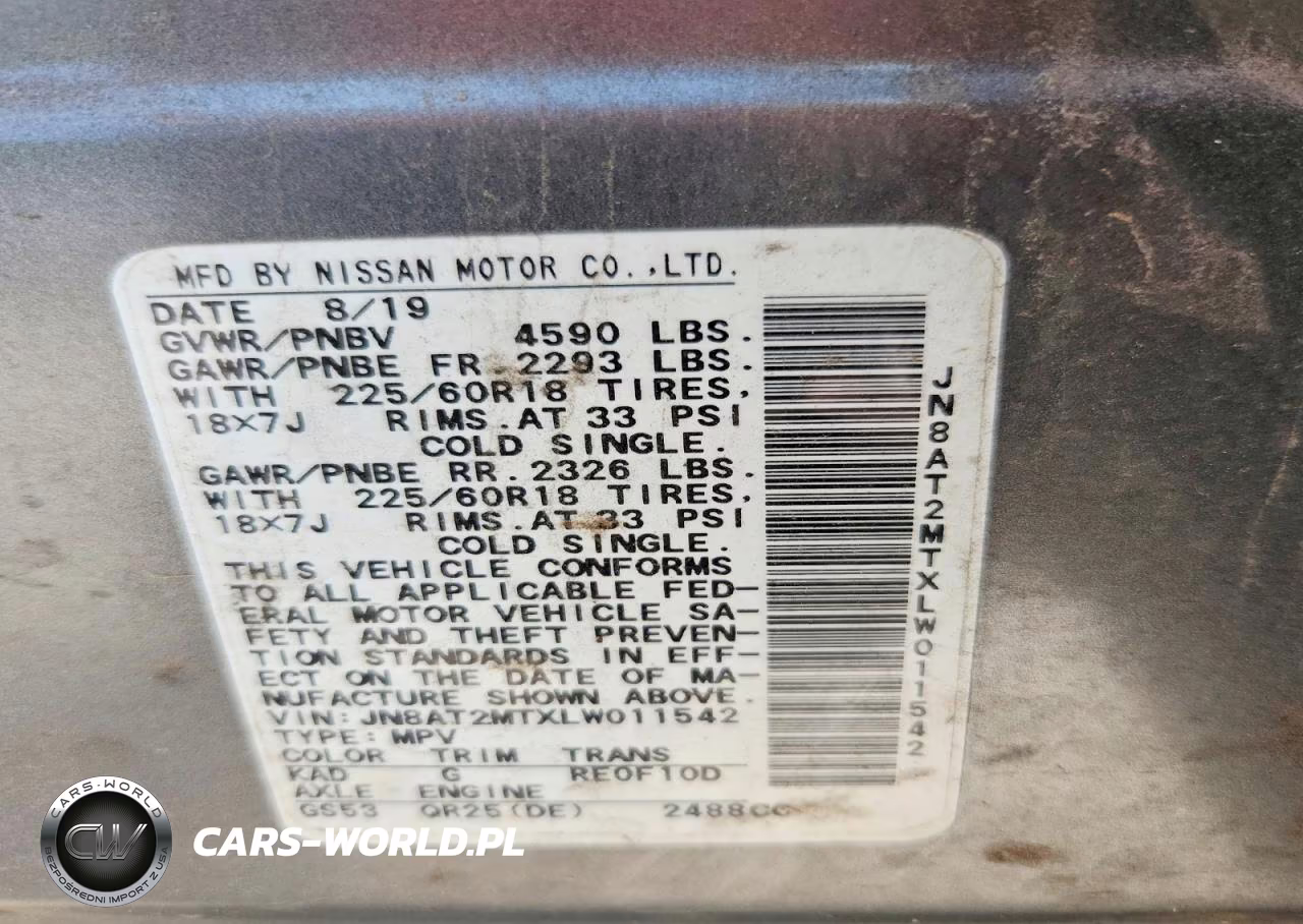 2020 Nissan Rogue Sv VIN:JN8AT2MTXLW011542 - 13