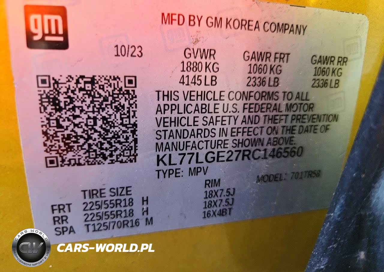 2024 Chevrolet Trax 1Rs VIN:KL77LGE27RC146560 - 13