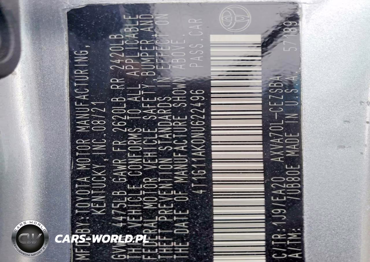 2022 Toyota Camry Se VIN:4T1G11AK0NU622496 - 13