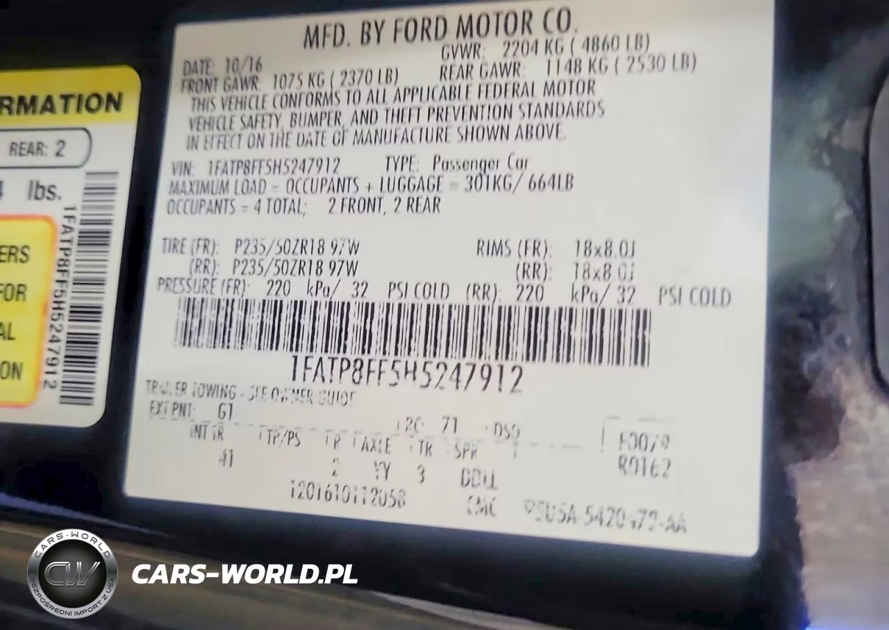 2017 Ford Mustang Gt VIN:1FATP8FF5H5247912 - 10