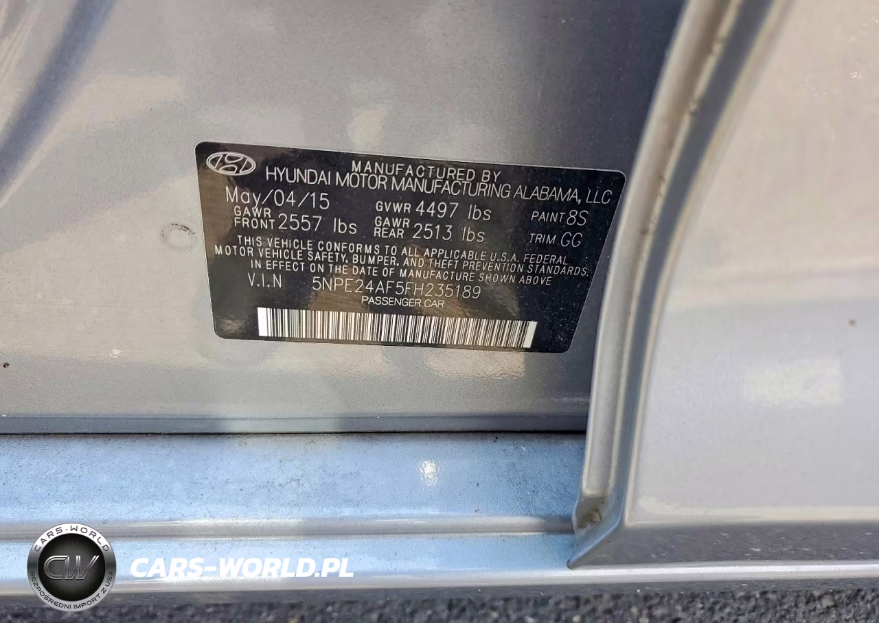 2015 Hyundai Sonata Se VIN:5NPE24AF5FH235189 - 12