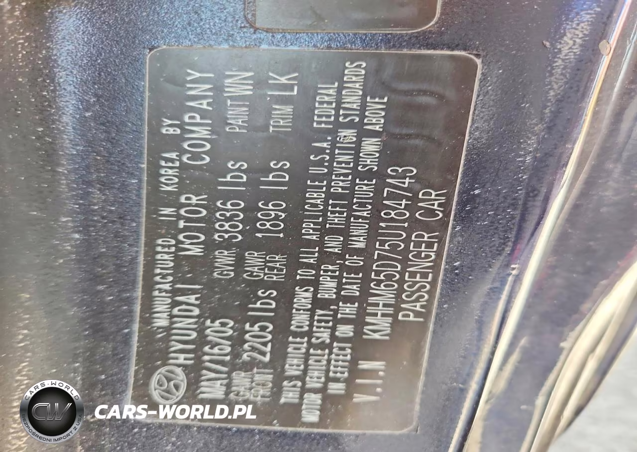 2005 Hyundai Tiburon Gs VIN:KMHHM65D75U184743 - 12