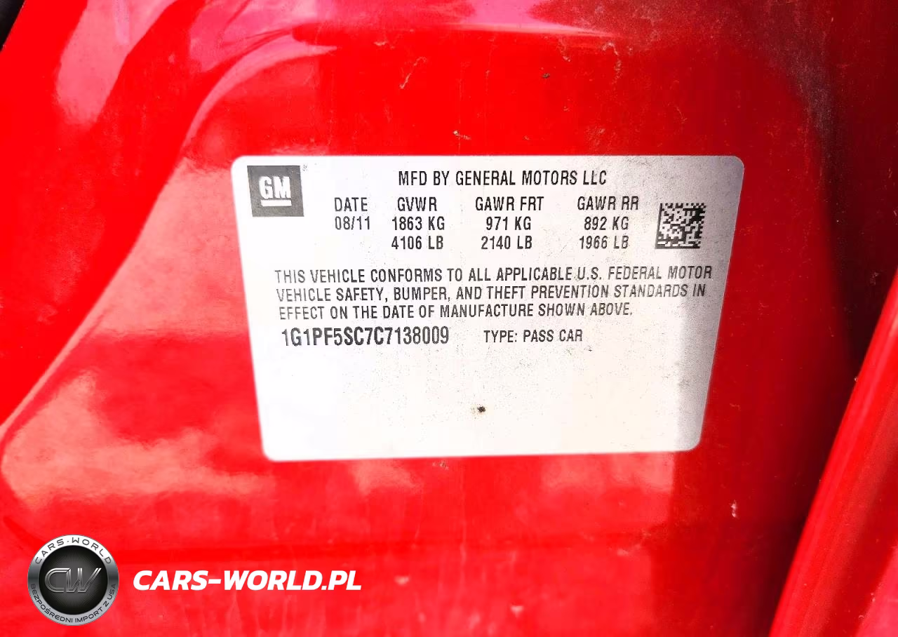 2012 Chevrolet Cruze Lt VIN:1G1PF5SC7C7138009 - 12