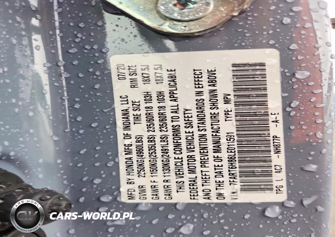 2020 Honda Cr-V Exl VIN:7FART6H86LE011591 - 13