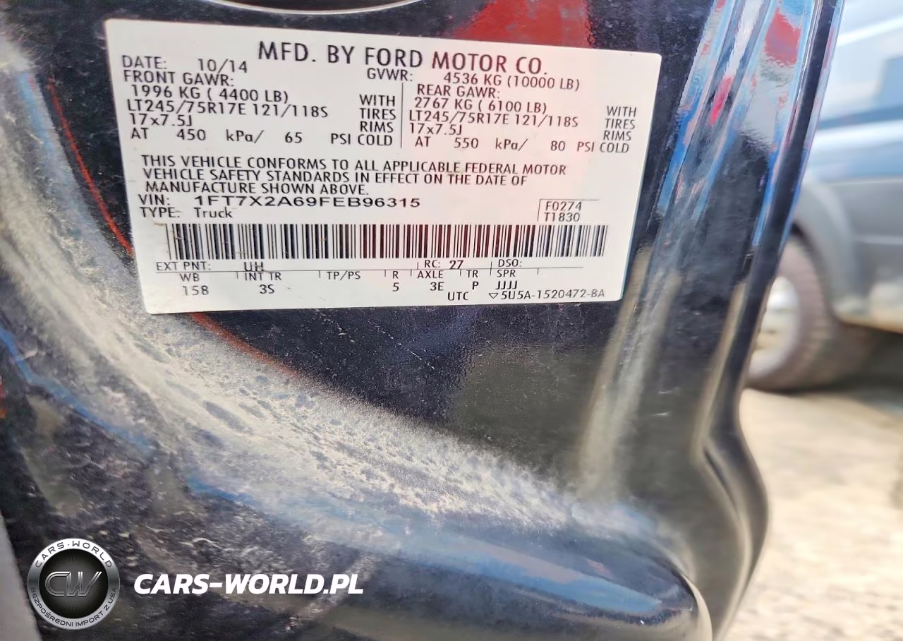 2015 Ford F250 Super Duty VIN:1FT7X2A69FEB96315 - 12