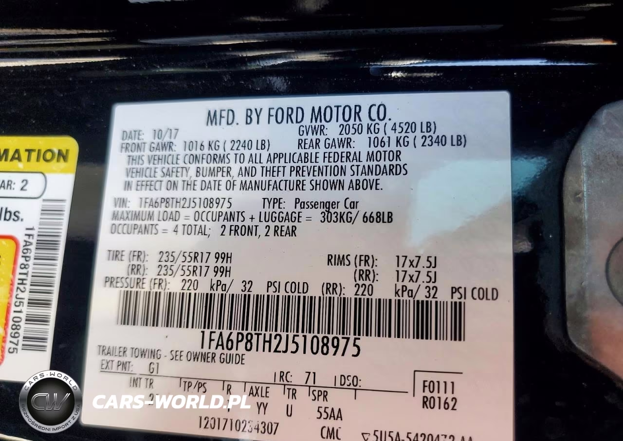 2018 Ford Mustang VIN:1FA6P8TH2J5108975 - 12