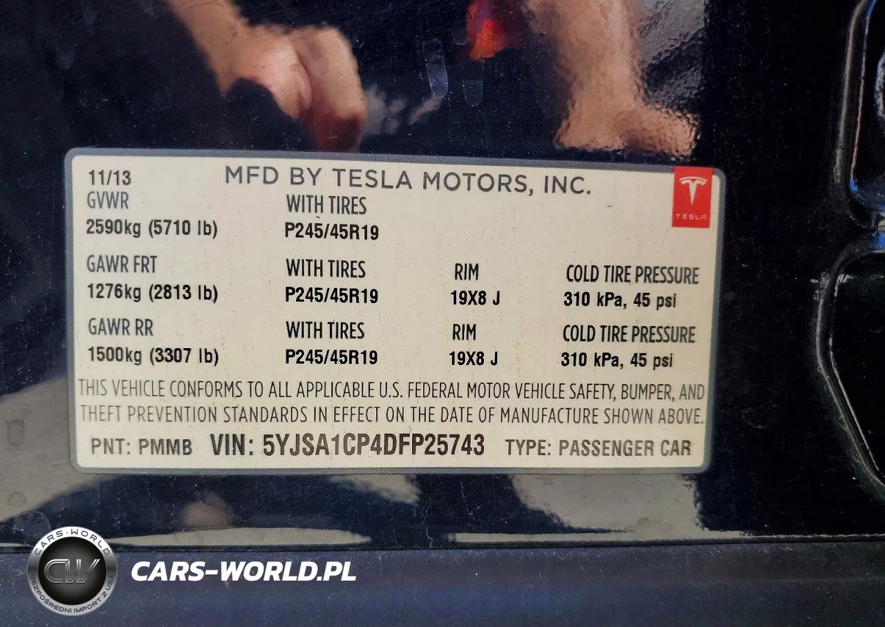 2013 Tesla Model S VIN:5YJSA1CP4DFP25743 - 12