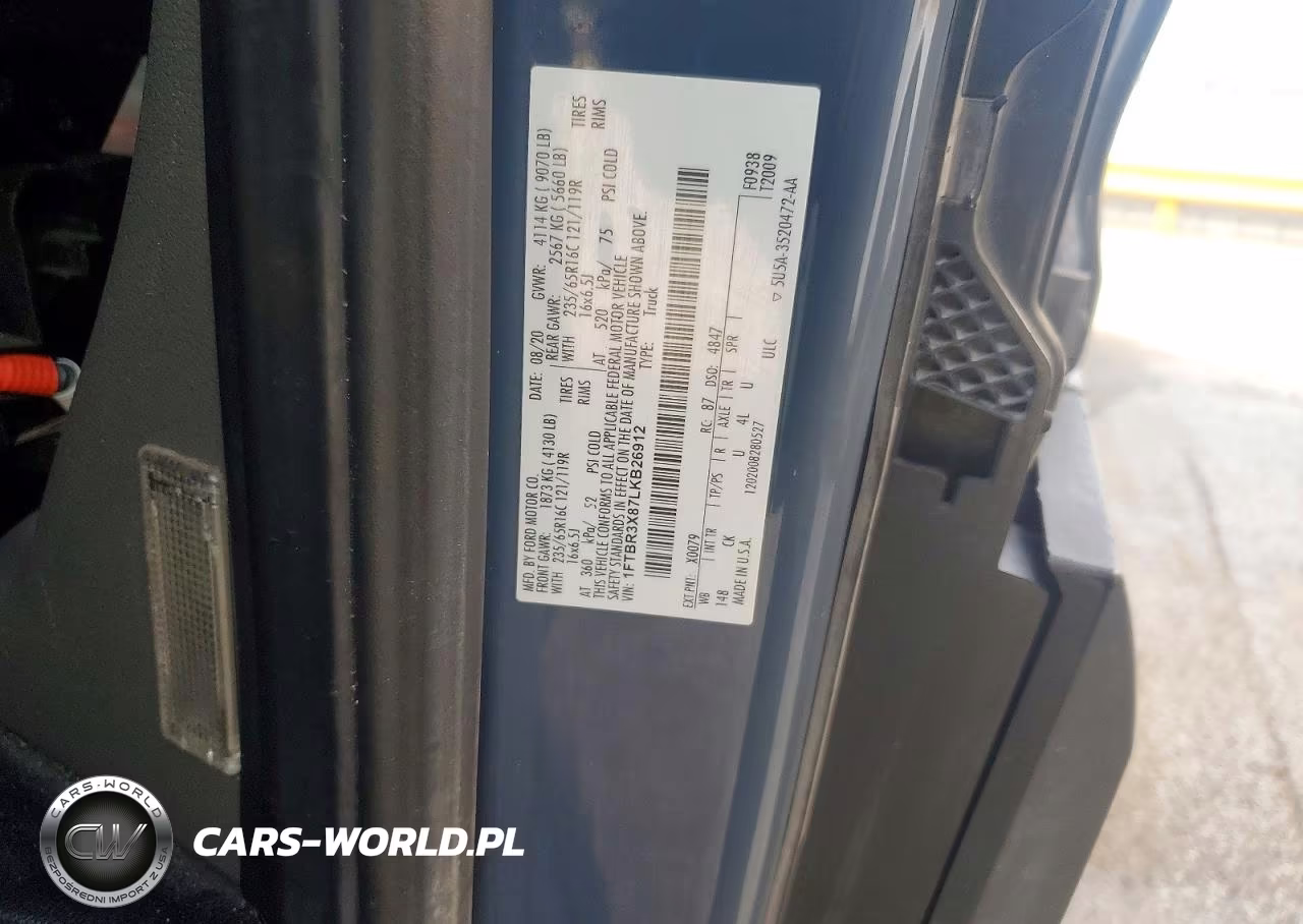 2020 Ford Transit 250 Delivery Van VIN:1FTBR3X87LKB26912 - 13