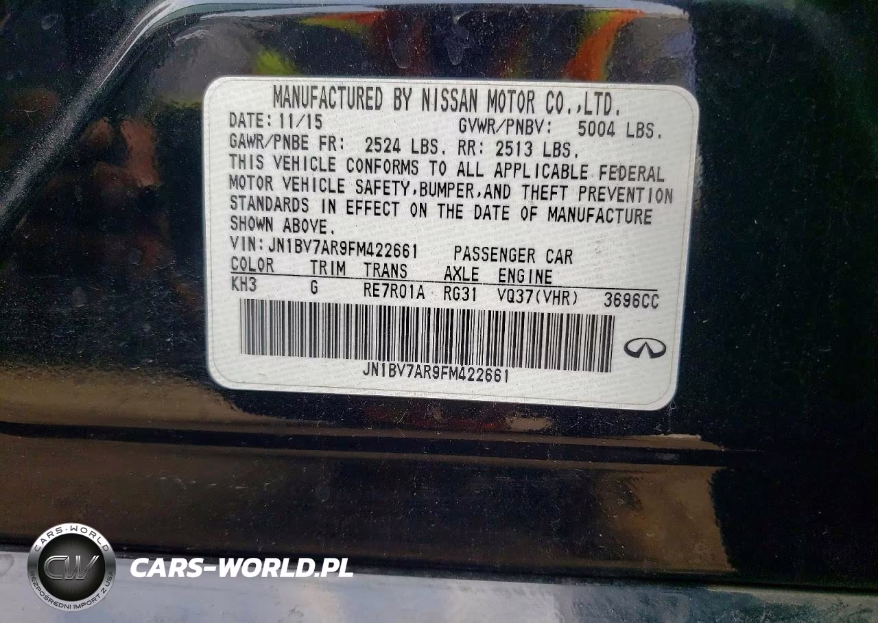 2015 Infiniti Q50 Premium VIN:JN1BV7AR9FM422661 - 12