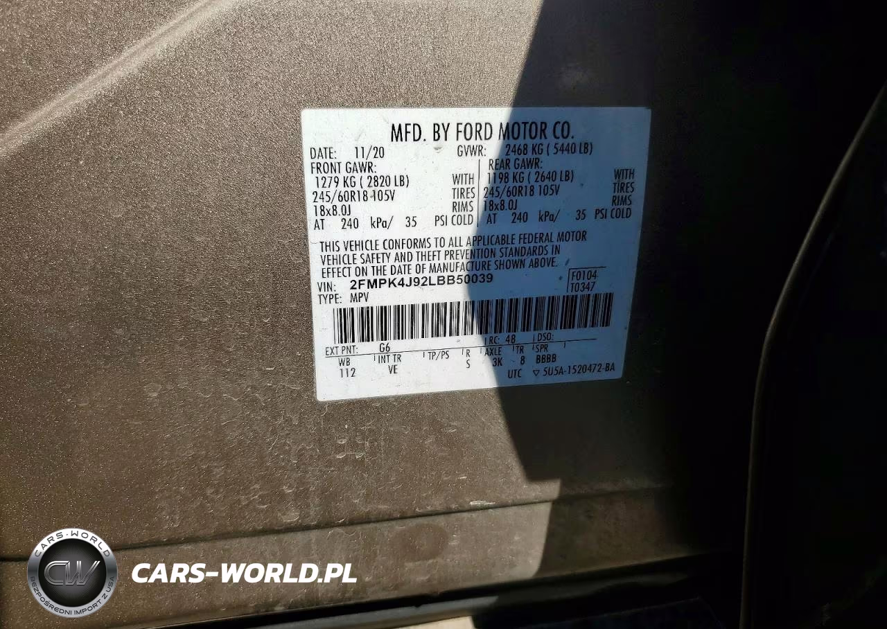 2020 Ford Edge Sel VIN:2FMPK4J92LBB50039 - 13