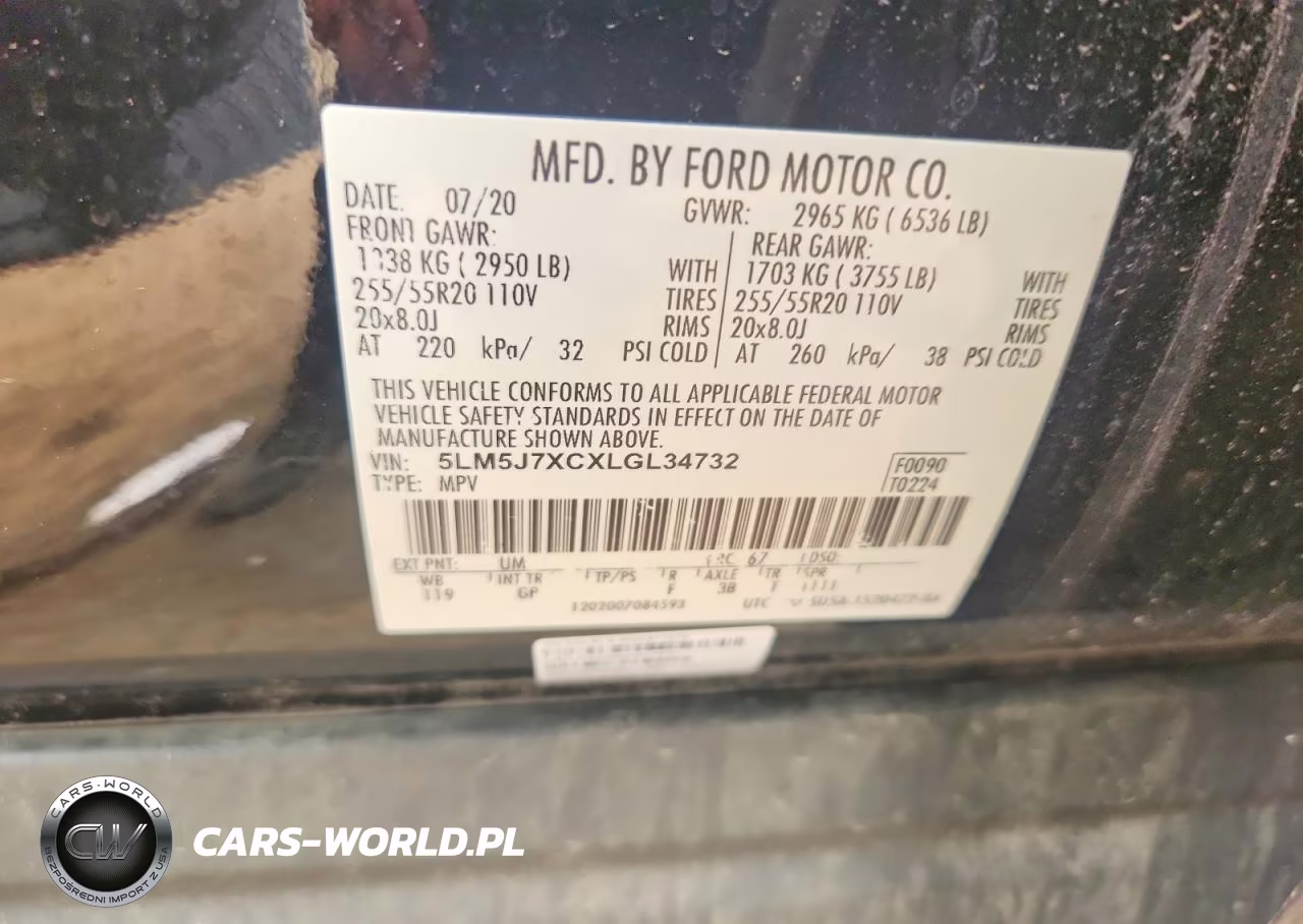 2020 Lincoln Aviator Reserve VIN:5LM5J7XCXLGL34732 - 12