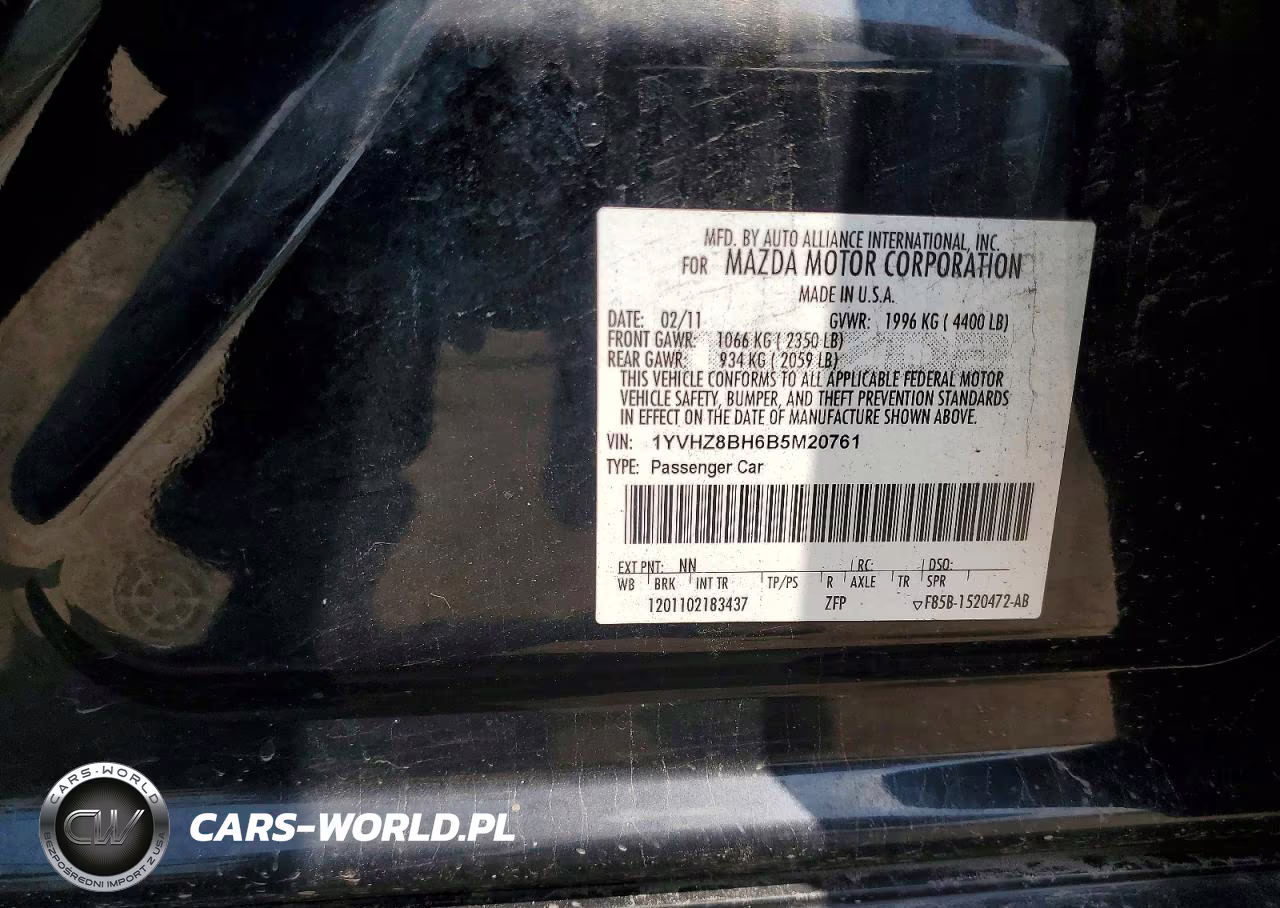 2011 Mazda 6 I VIN:1YVHZ8BH6B5M20761 - 12
