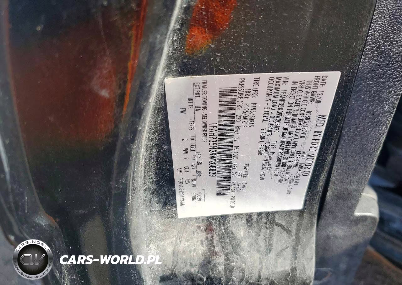 2009 Ford Focus Se VIN:1FAHP35N39W208829 - 12
