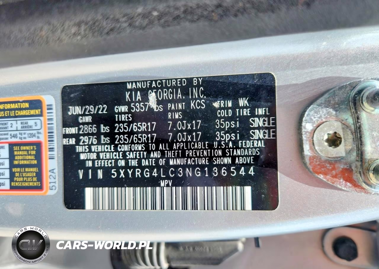 2022 Kia Sorento Lx VIN:5XYRG4LC3NG136544 - 13