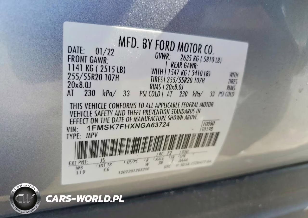 2022 Ford Explorer Limited VIN:1FMSK7FHXNGA63724 - 12