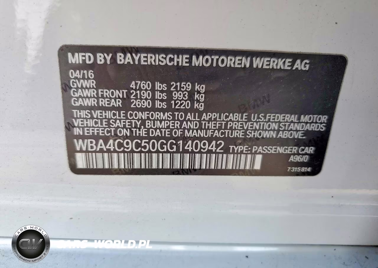 2016 BMW 428 Xi Gran Coupe Sulev VIN:WBA4C9C50GG140942 - 12