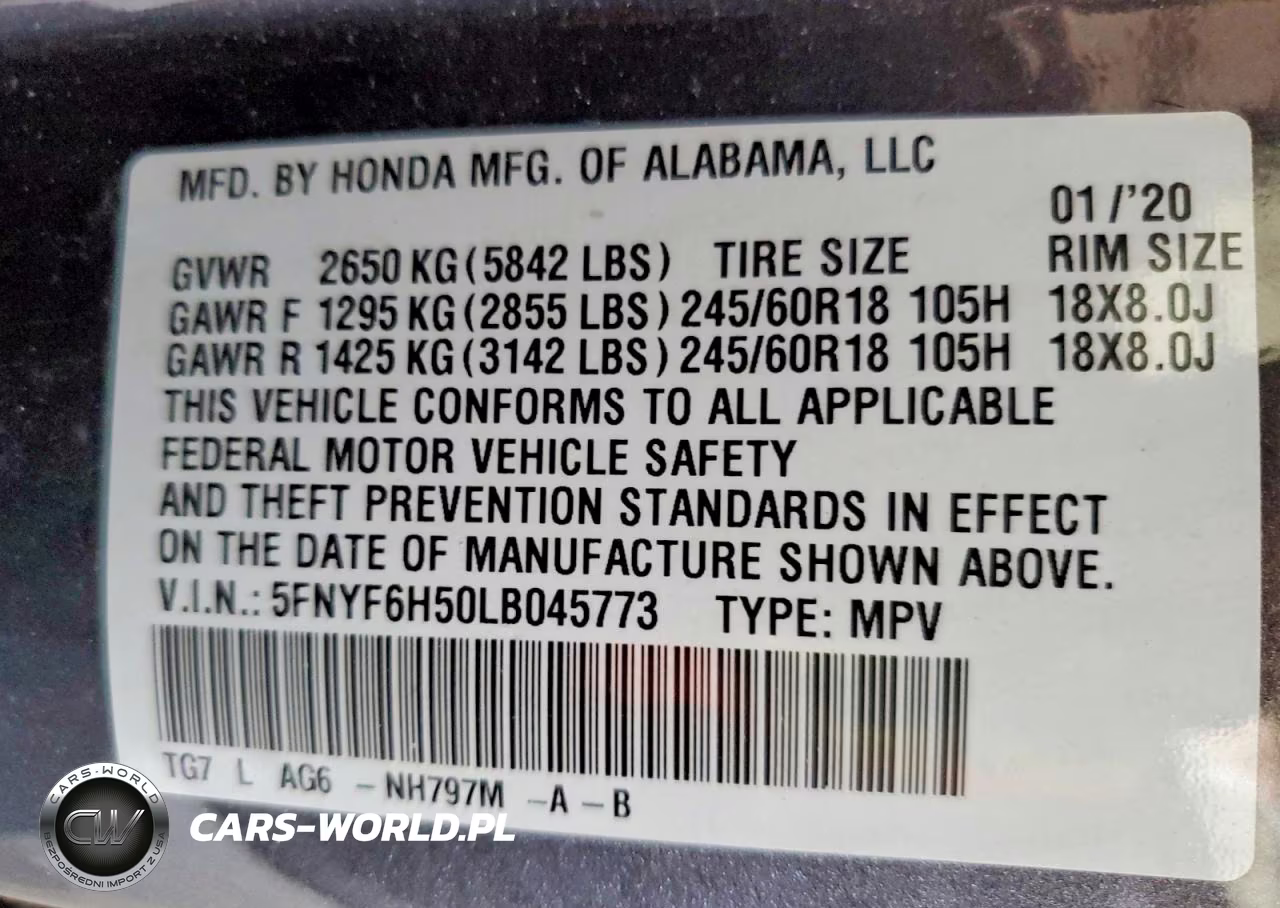 2020 Honda Pilot Exl VIN:5FNYF6H50LB045773 - 14