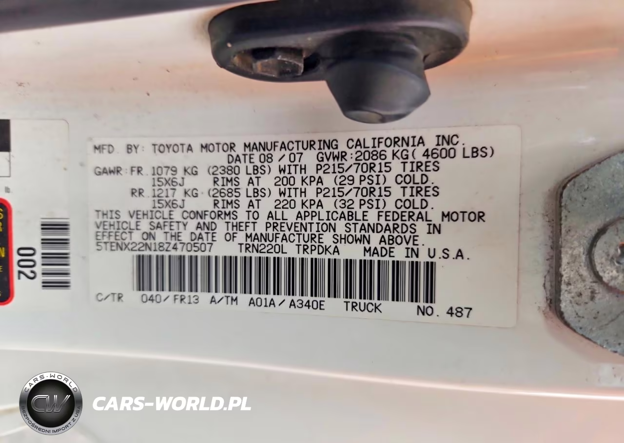 2008 Toyota Tacoma Base VIN:5TENX22N18Z470507 - 12