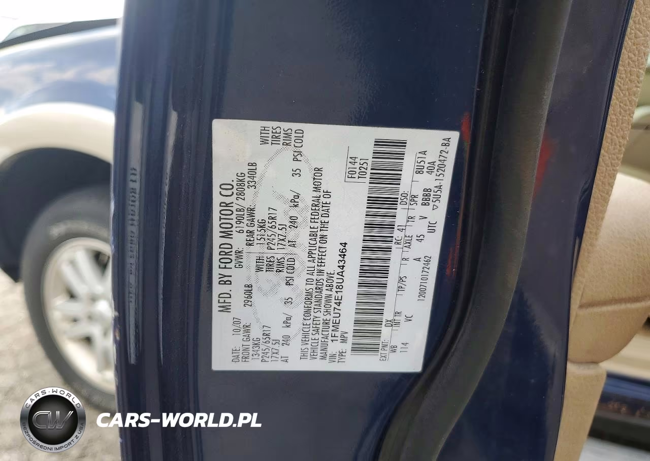 2008 Ford Explorer Eddie Bauer VIN:1FMEU74E18UA43464 - 13
