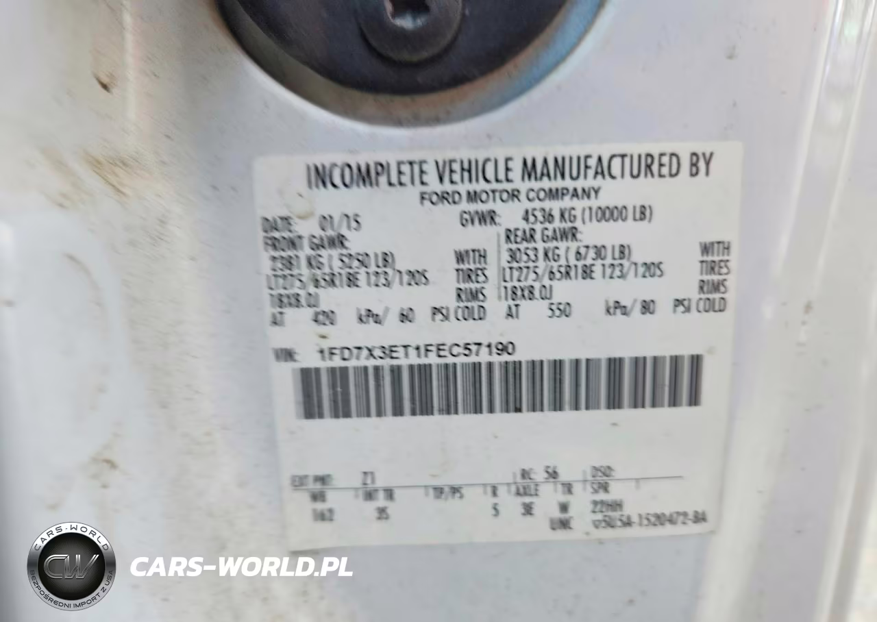 2015 Ford F350 Super Duty VIN:1FD7X3ET1FEC57190 - 12