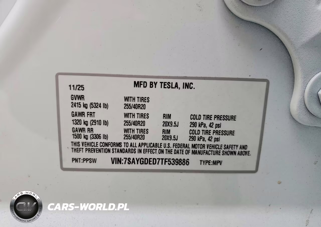 2026 Tesla Model Y VIN:7SAYGDED7TF539886 - 12