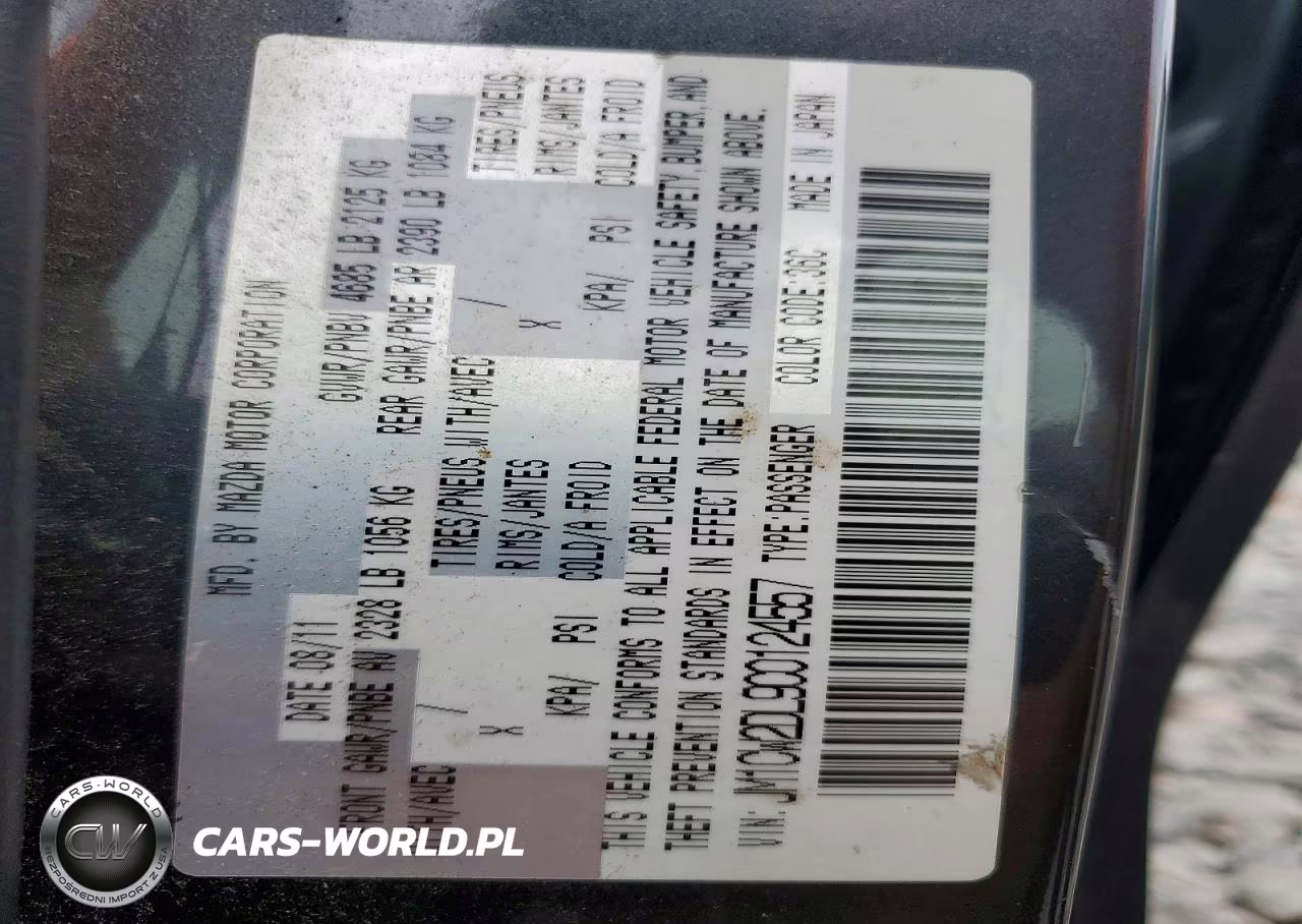 2012 Mazda 5 VIN:JM1CW2DL9C0124557 - 13