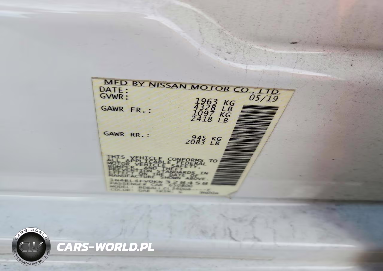 2019 Nissan Altima Platinum VIN:1N4BL4FV0KN328458 - 12