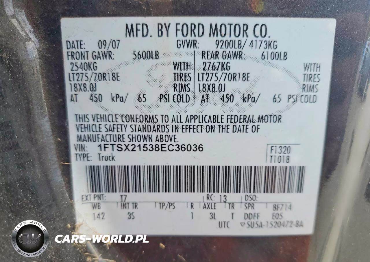 2008 Ford F250 Super Duty VIN:1FTSX21538EC36036 - 12
