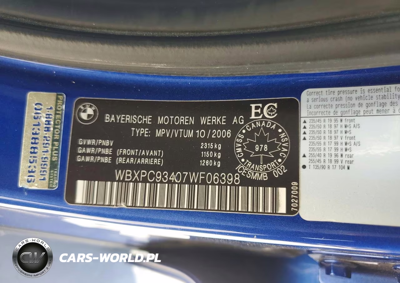 2007 BMW X3 3.0Si VIN:WBXPC93407WF06398 - 14