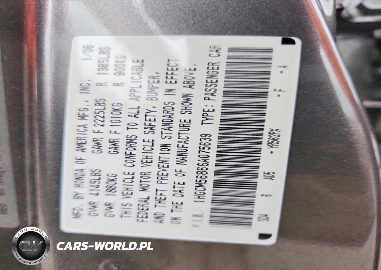 2006 Honda Accord Ex VIN:1HGCM56866A075639 - 13