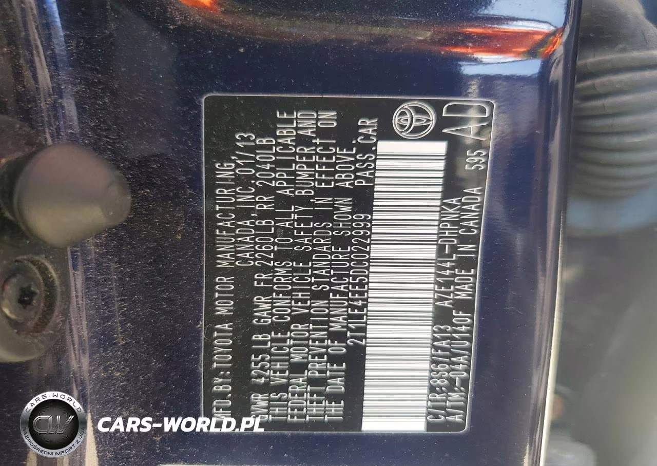 2013 Toyota Corolla Matrix S VIN:2T1LE4EE5DC022999 - 12