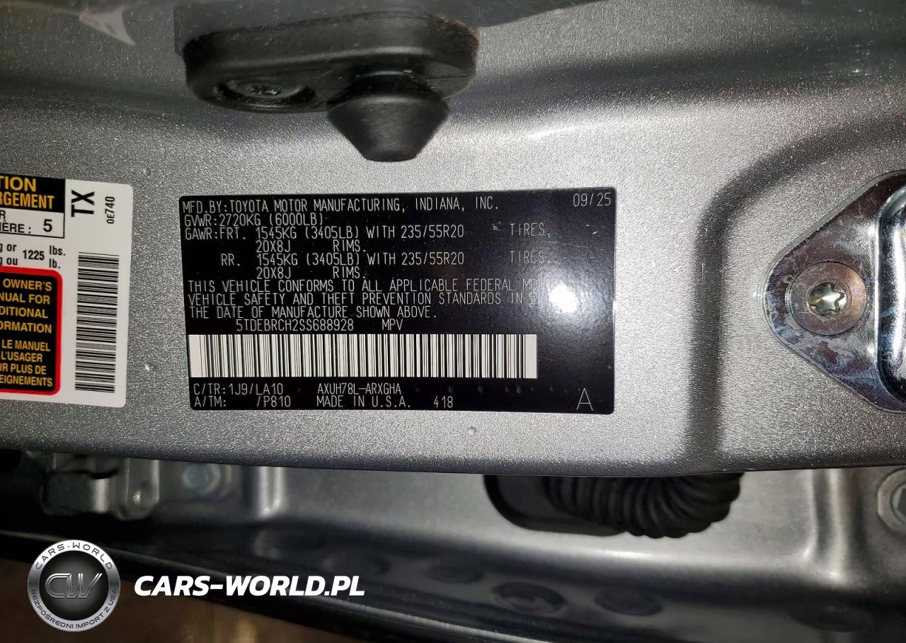 2025 Toyota Highlander Hybrid Platinum VIN:5TDEBRCH2SS688928 - 14