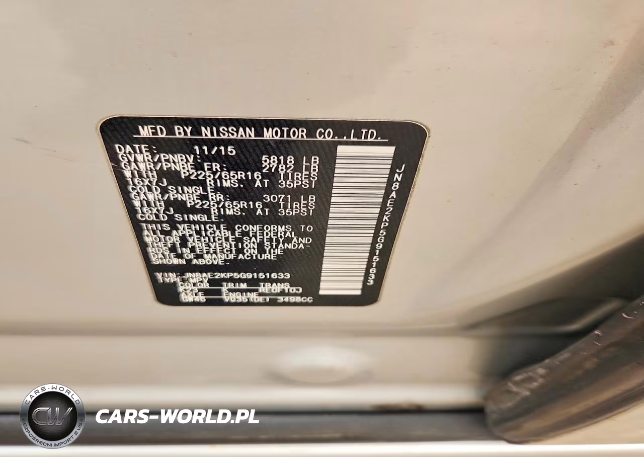 2016 Nissan Quest 3.5 Sv VIN:JN8AE2KP5G9151633 - 13