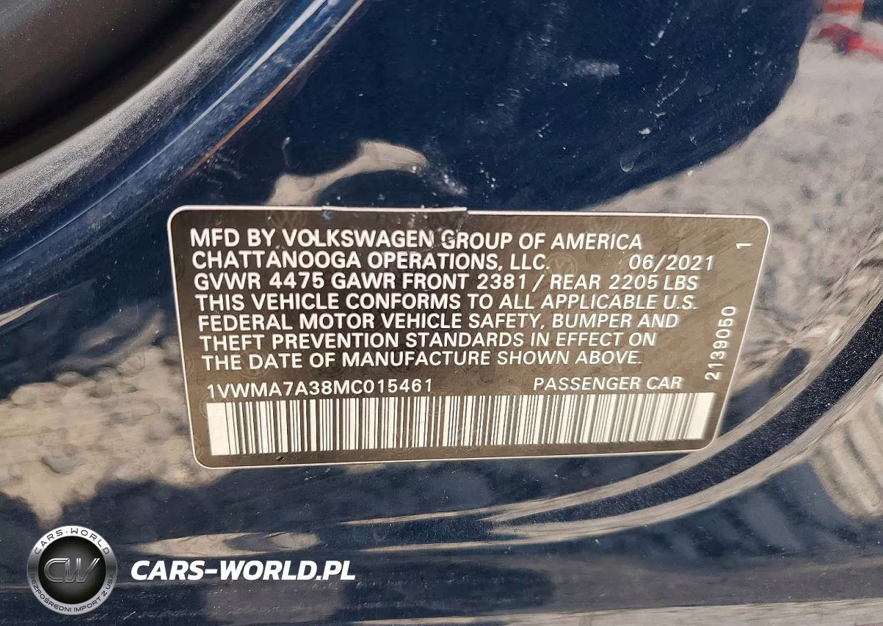 2021 Volkswagen Passat R-Line VIN:1VWMA7A38MC015461 - 13