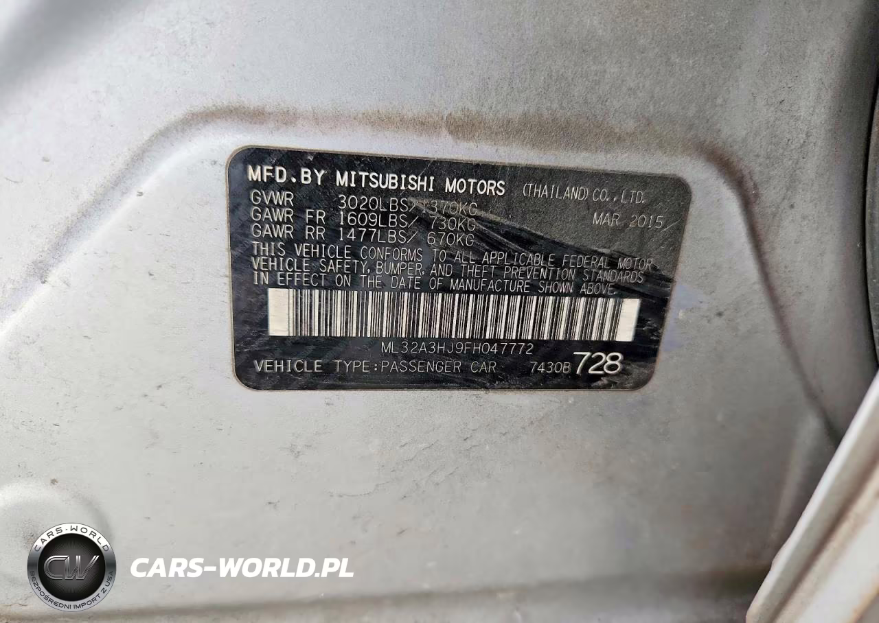 2015 Mitsubishi Mirage De VIN:ML32A3HJ9FH047772 - 12