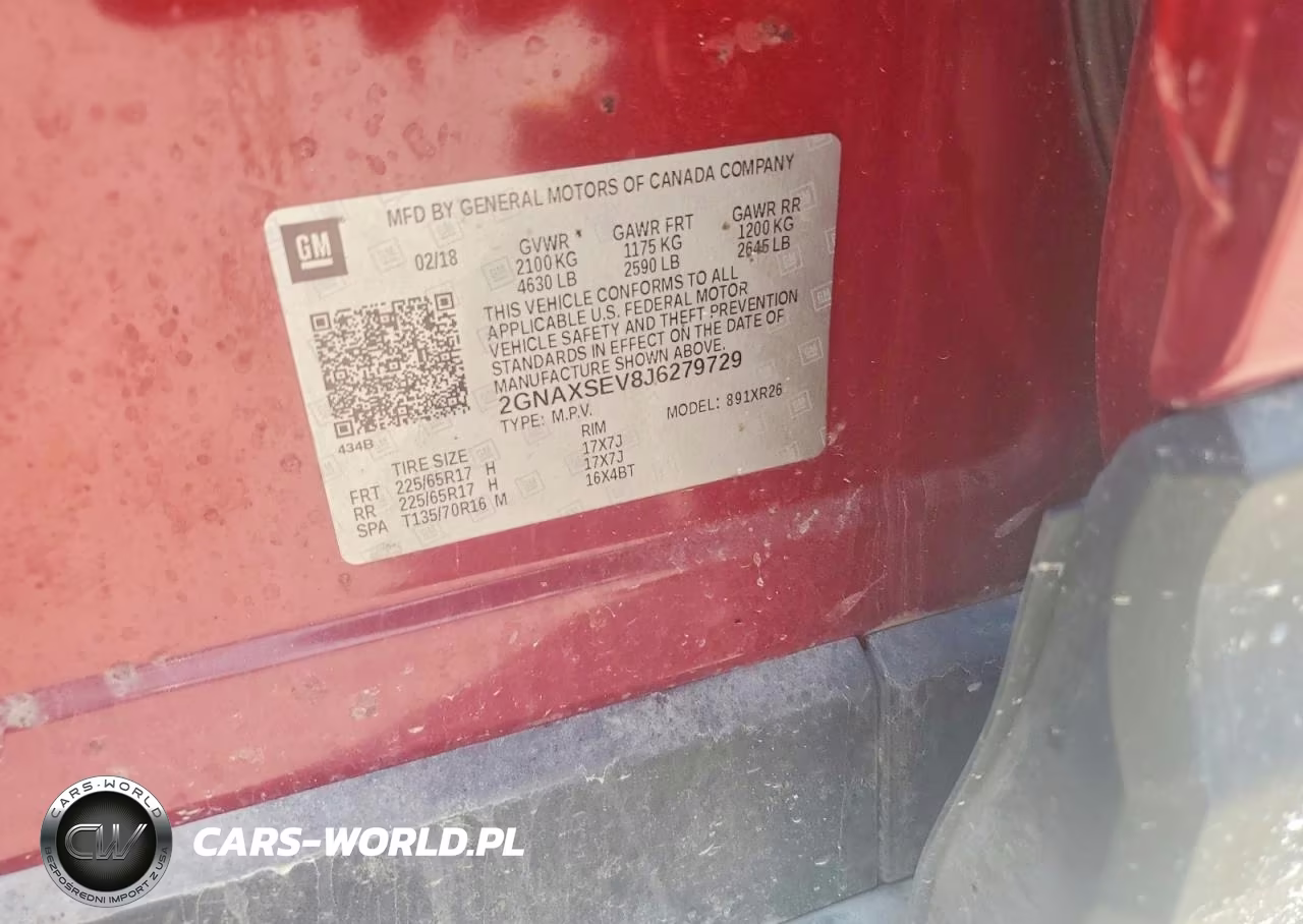 2018 Chevrolet Equinox Lt VIN:2GNAXSEV8J6279729 - 12