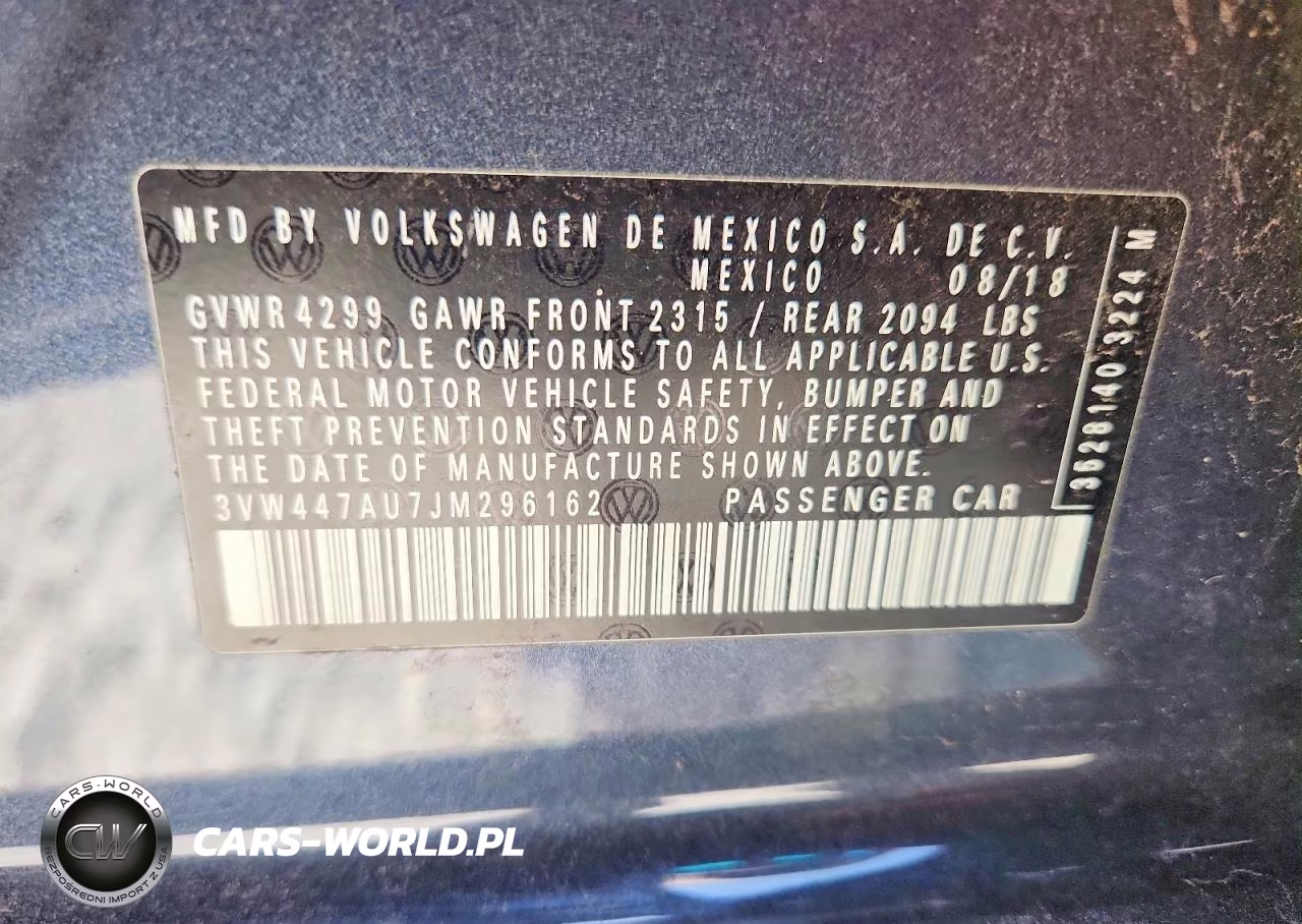 2018 Volkswagen Gti S-Se VIN:3VW447AU7JM296162 - 12