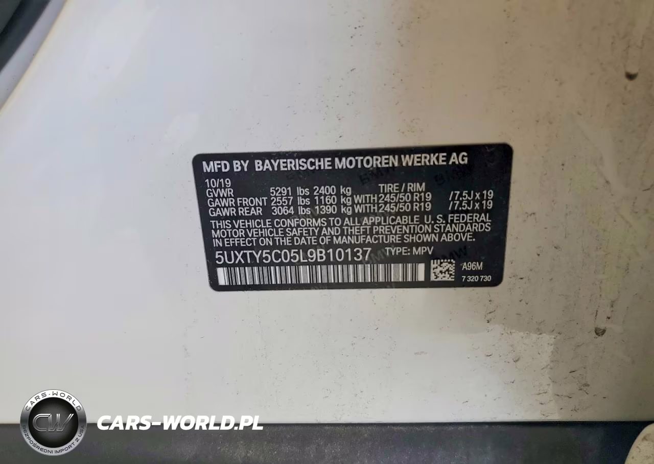 2020 BMW X3 xDrive30I VIN:5UXTY5C05L9B10137 - 12
