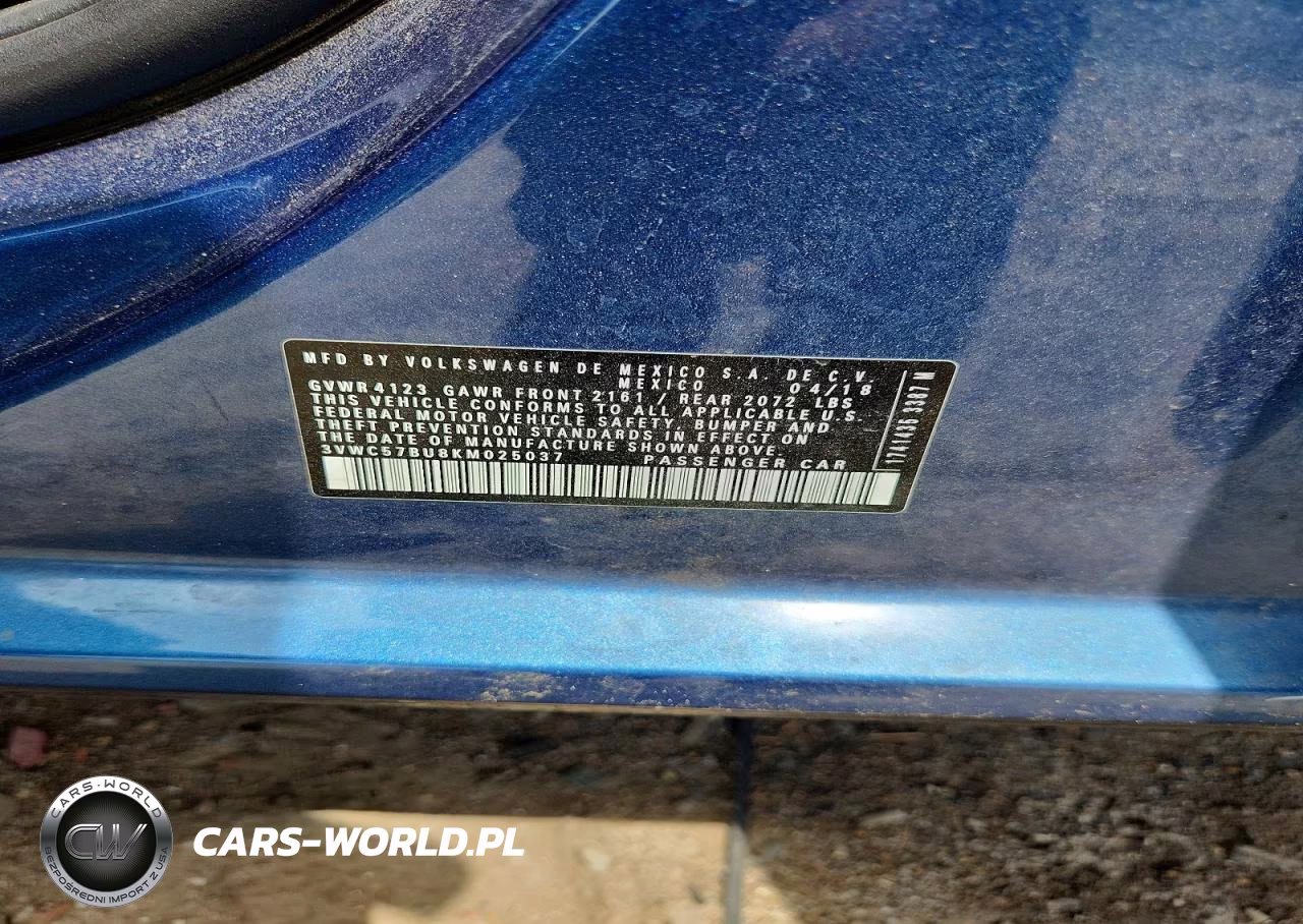 2019 Volkswagen Jetta S VIN:3VWC57BU8KM025037 - 12