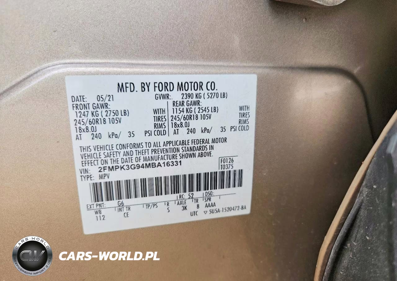 2021 Ford Edge Se VIN:2FMPK3G94MBA16331 - 14