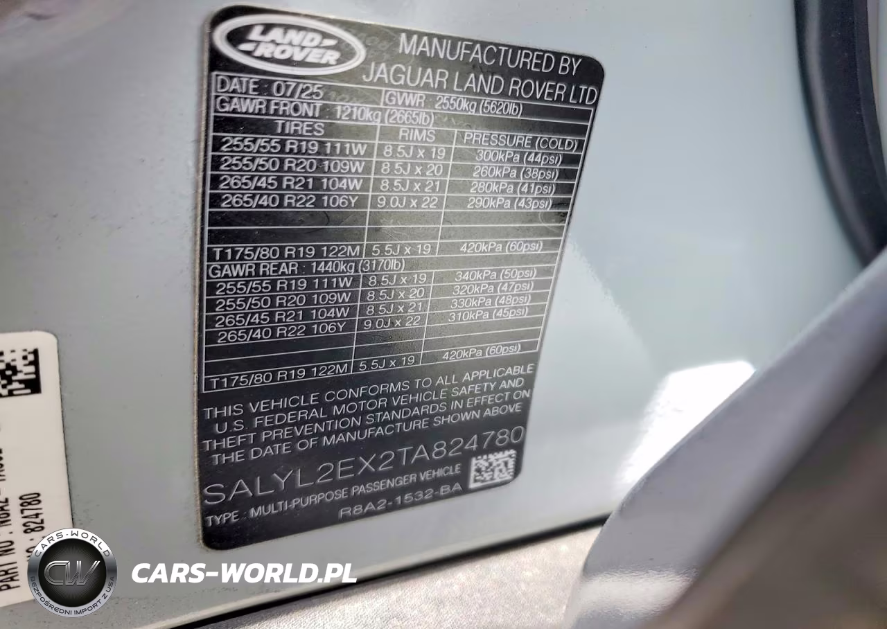 2026 Land Rover Range Rover Velar Dynamic Se VIN:SALYL2EX2TA824780 - 13