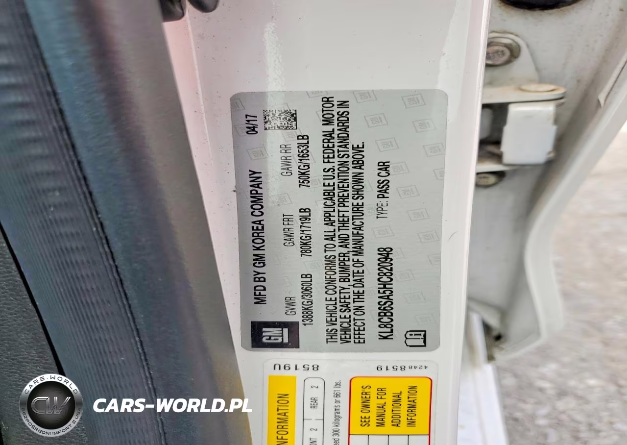 2017 Chevrolet Spark Ls VIN:KL8CB6SA5HC820948 - 12