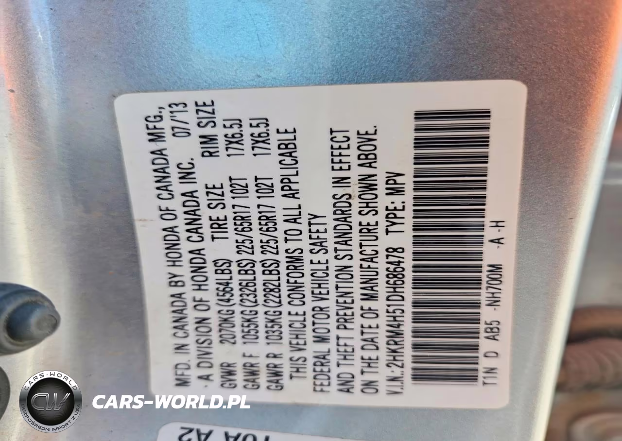 2013 Honda Cr-V Ex VIN:2HKRM4H51DH686478 - 13