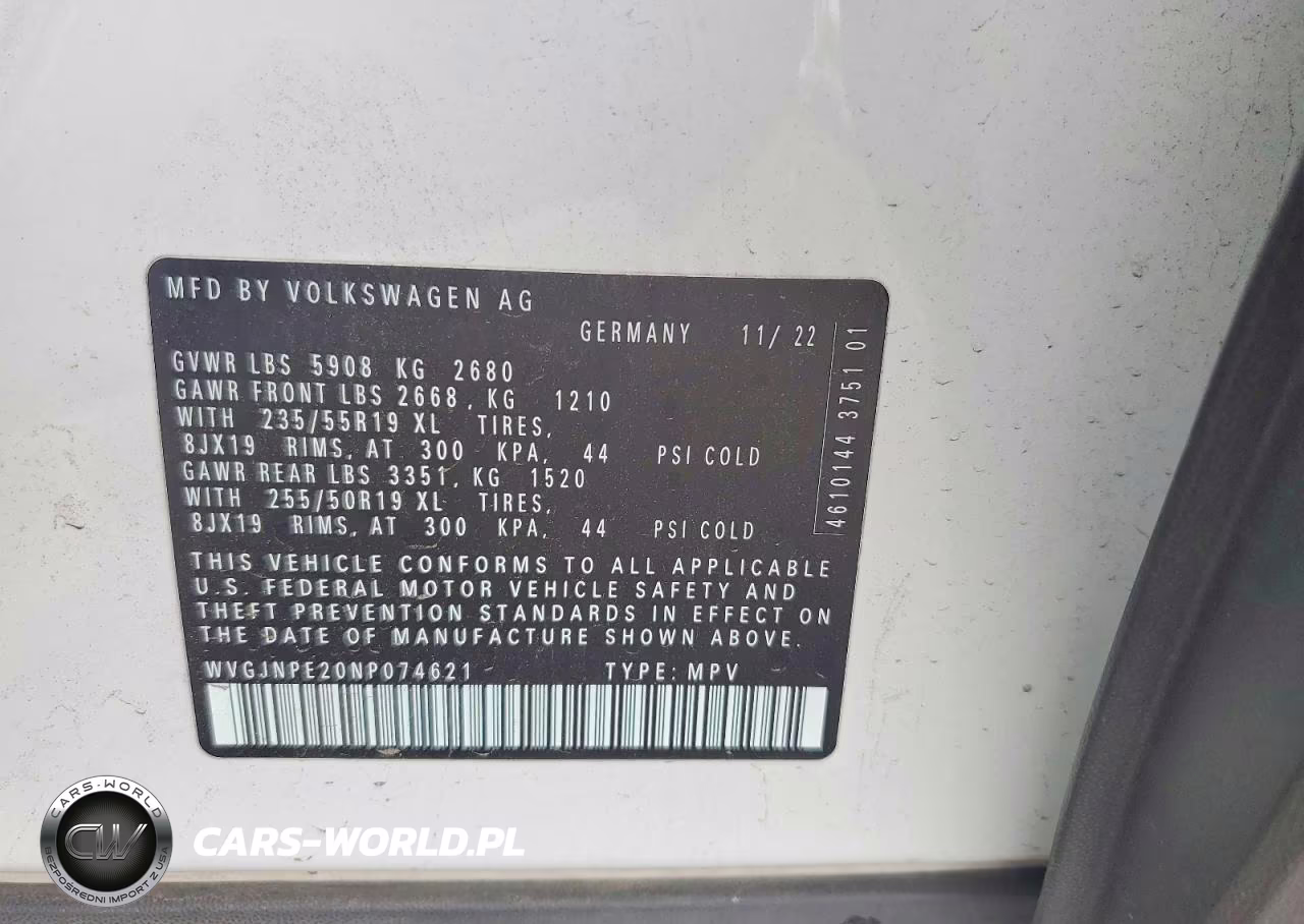 2022 Volkswagen Id.4 Pro VIN:WVGJNPE20NP074621 - 12