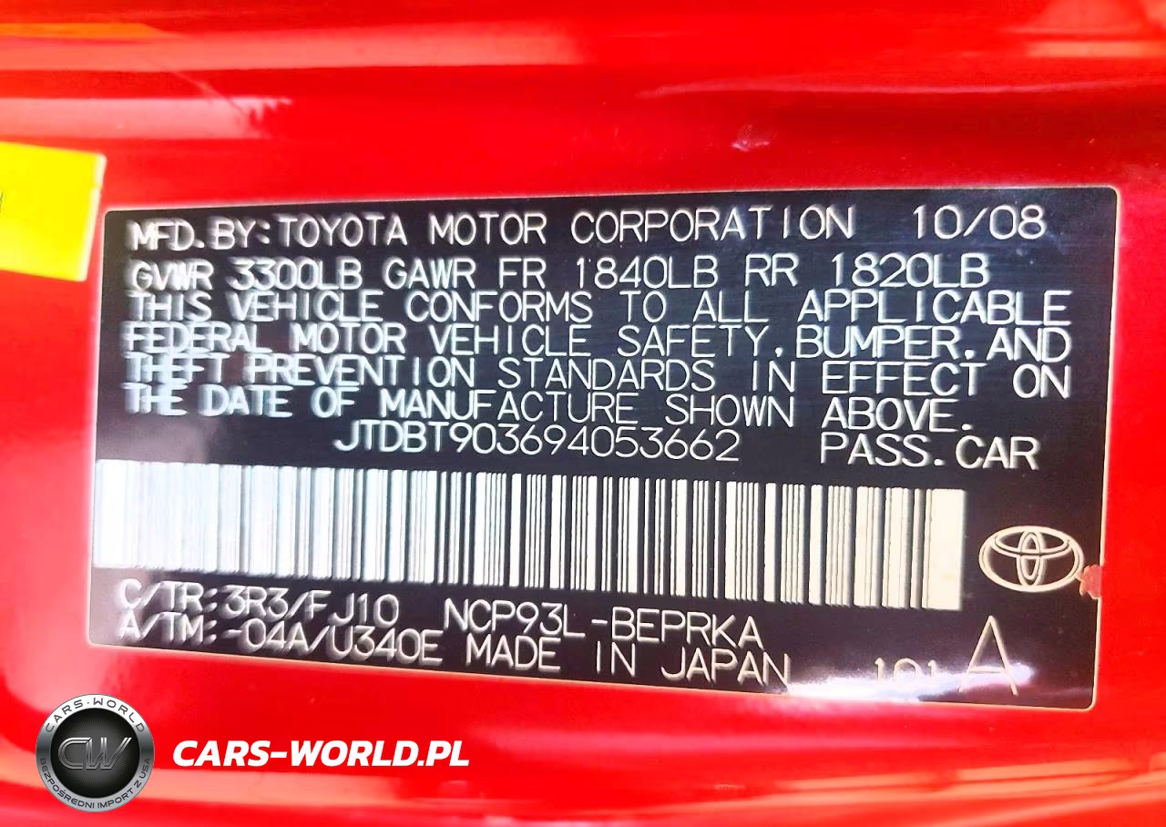 2009 Toyota Yaris Base VIN:JTDBT903694053662 - 12