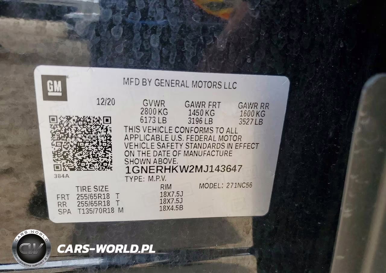 2021 Chevrolet Traverse Lt VIN:1GNERHKW2MJ143647 - 12