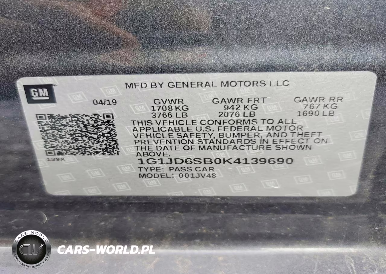 2019 Chevrolet Sonic Lt VIN:1G1JD6SB0K4139690 - 12